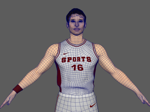 Basketball Player White Player 05 3Dモデル