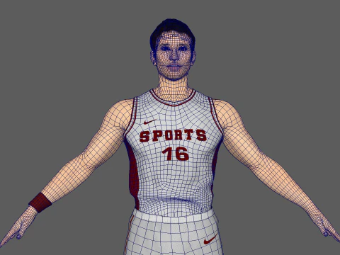 Basketball Player White Player 05 3D Model