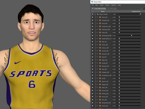 Basketball Player Yellow Player 05 3D Model