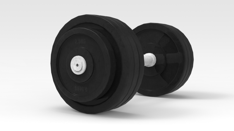 Dumbell 3Dモデル .c4d .max .obj .3ds .fbx .stl .blend 