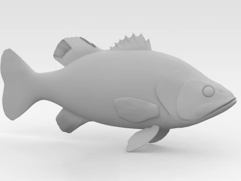 バスフィッシュ 3Dモデル