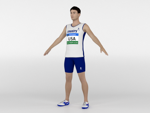 Athlete Runner 3D 모델