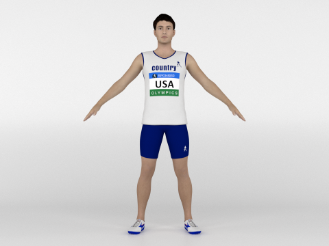 Athlete Runner 3D 모델