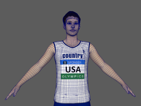 Athlete Runner 3D 모델
