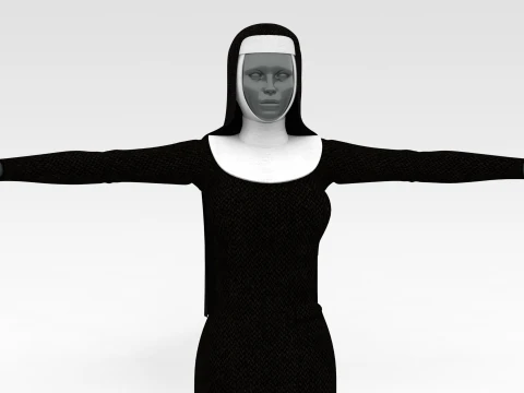 Nun Veil 3D Model