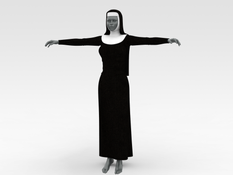 Nun Veil 3D Модель
