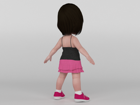 Toon Girl 3D मॉडल