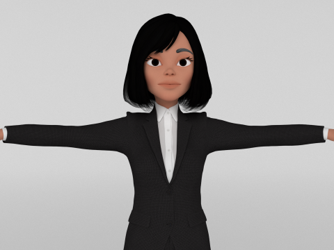 Toon Officer 3D Model