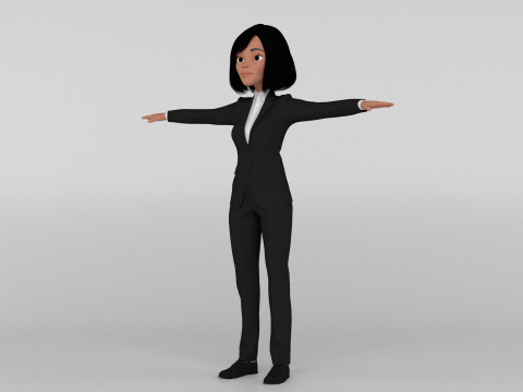 Toon Officer 3D Model