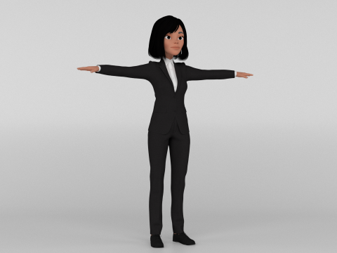 Toon Officer 3D Model