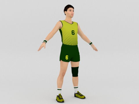 Volleyball Players Set 3D 모델