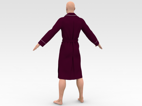 Whiteman with bathrobe 3D Model