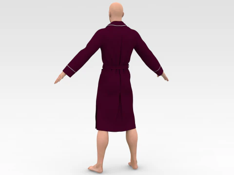 Whiteman with bathrobe 3D Model