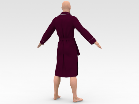 Whiteman with bathrobe 3D Model