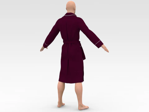 Whiteman with bathrobe 3D Model