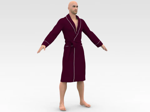 Whiteman with bathrobe 3D Model