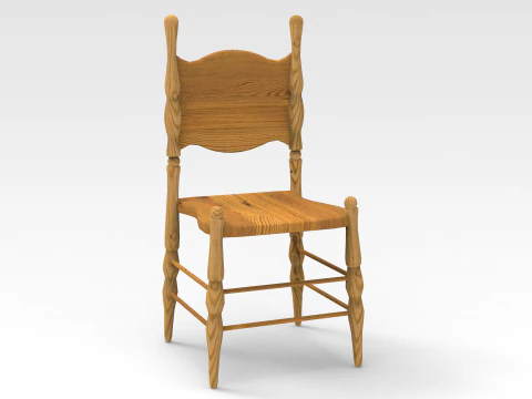 Wooden Chiar 3D Model