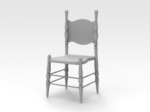 Wooden Chiar 3Dモデル