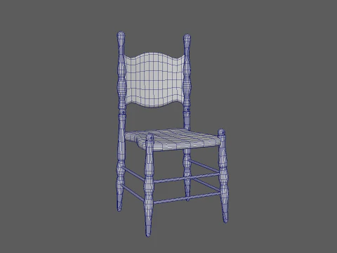 Wooden Chiar 3D Model