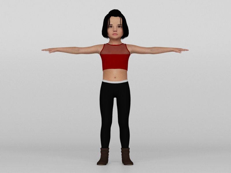 Young girl 3Dモデル .c4d .max .obj .3ds .fbx .stl .blend