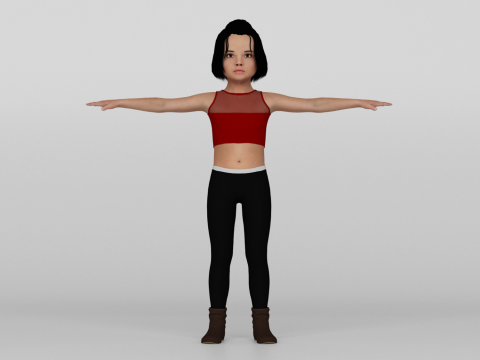 Young girl 3D Модель