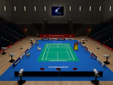 Badminton Stadium Modelo 3D