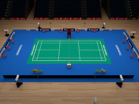 Stade de badminton Modèle 3D