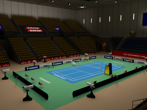 Badminton Stadium 3D Модель