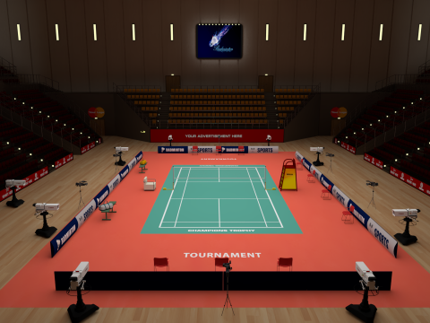 Badminton Stadium Modelo 3D