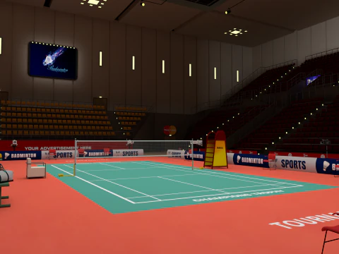 Est&aacute;dio de badminton Modelo 3D