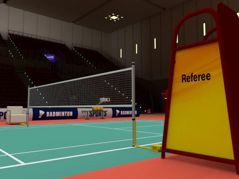 Est&aacute;dio de badminton Modelo 3D