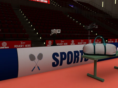 Est&aacute;dio de badminton Modelo 3D