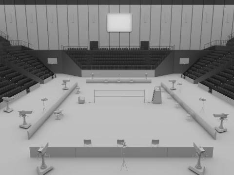 Est&aacute;dio de badminton Modelo 3D