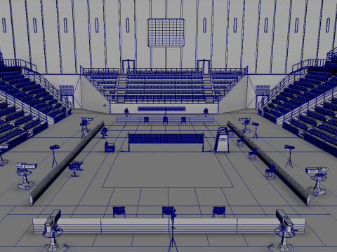 Badminton Stadium Modelo 3D