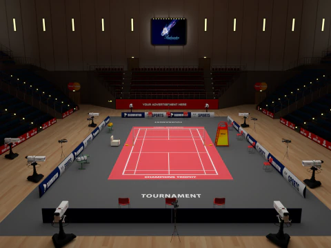 Stadio di badminton Modello 3D