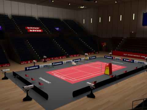 Badminton Stadium Model 3D
