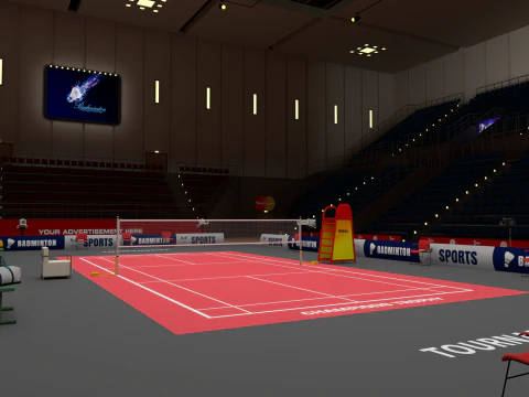 बैडमिंटन स्टेडियम 3D मॉडल