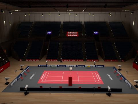 Badminton Stadium Model 3D