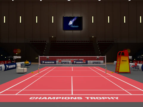 बैडमिंटन स्टेडियम 3D मॉडल