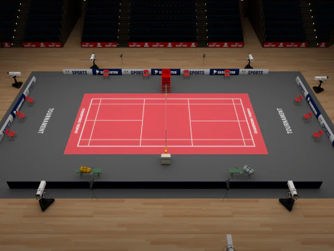 बैडमिंटन स्टेडियम 3D मॉडल