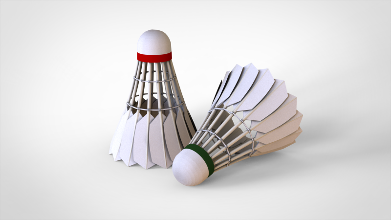 Badminton Shuttlecock Modelo 3D .c4d .max .obj .3ds .fbx .stl .blend