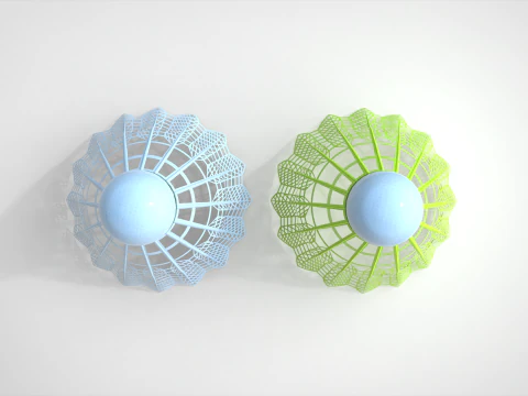 Peteca de badminton Modelo 3D