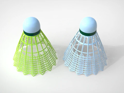 Peteca de badminton Modelo 3D