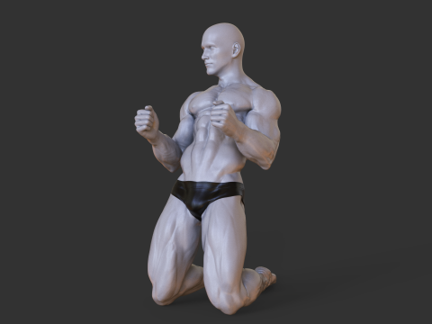 Bodybuilder Pose 3D Принт Модель