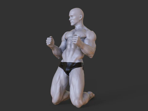 Posa del bodybuilder Modello di stampa 3D