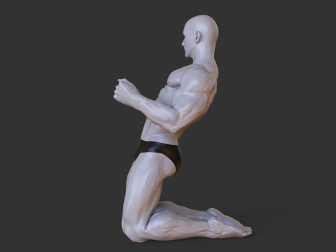 Bodybuilder Pose 3D Принт Модель