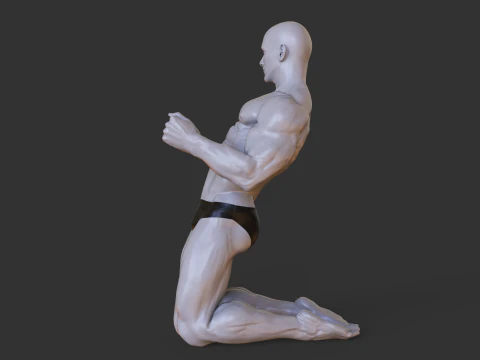 Posa del bodybuilder Modello di stampa 3D