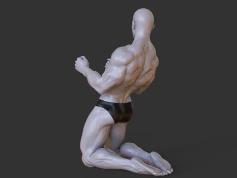 Posa del bodybuilder Modello di stampa 3D