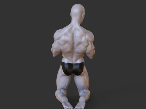 Posa del bodybuilder Modello di stampa 3D