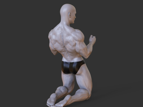 Bodybuilder Pose 3D Принт Модель